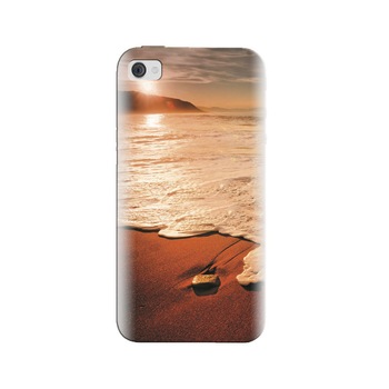 Husa silicon pentru Apple Iphone 4, Sunset Foamy Beach Wave Husa silicon pentru Apple Iphone 4, Sunset Foamy Beach Wave