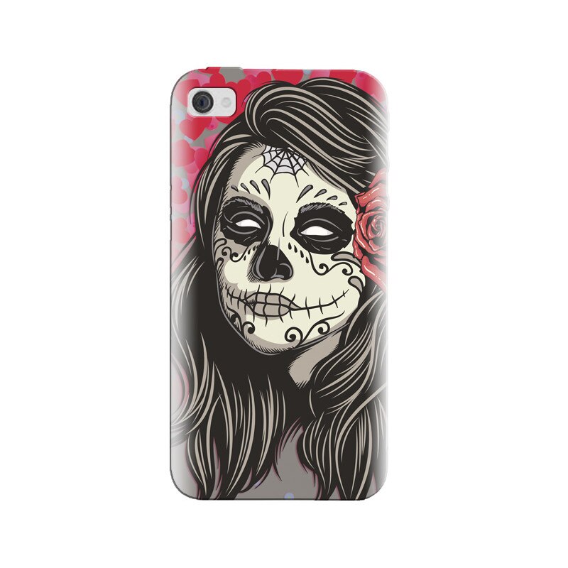 Husa silicon pentru Apple Iphone 4, Mexican Girl Skull