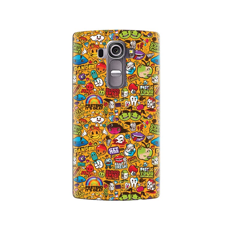 Husa silicon pentru LG G4, Colorful Sticker Illustrations