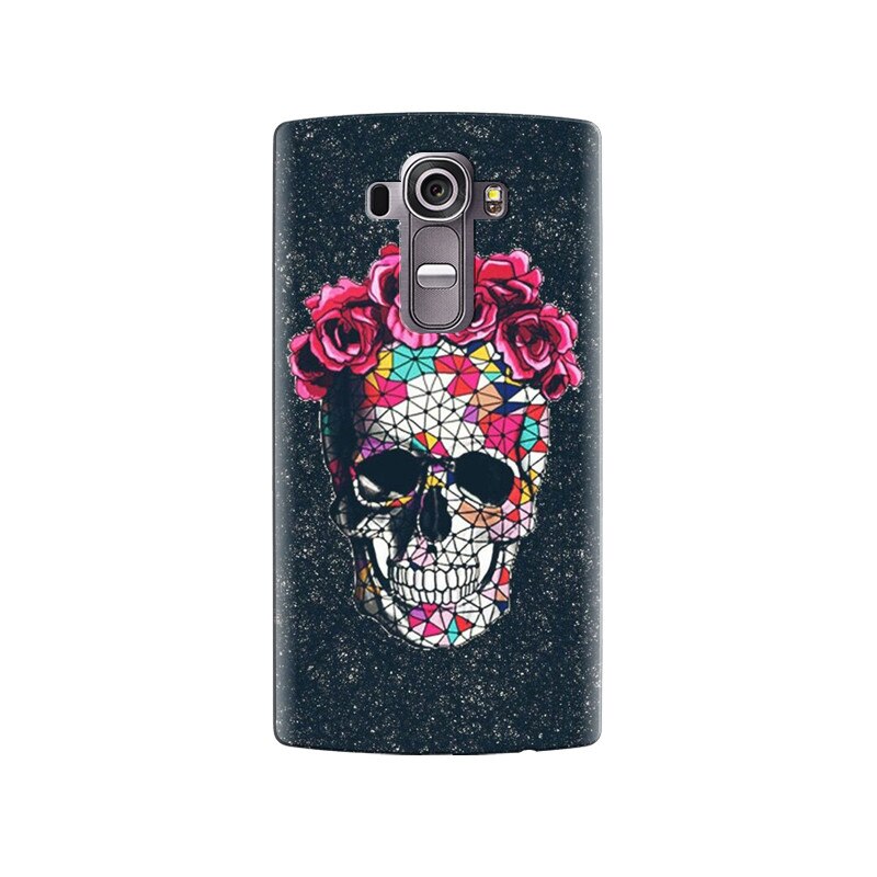 Husa silicon pentru LG G4, Colorful Skull Roses Space