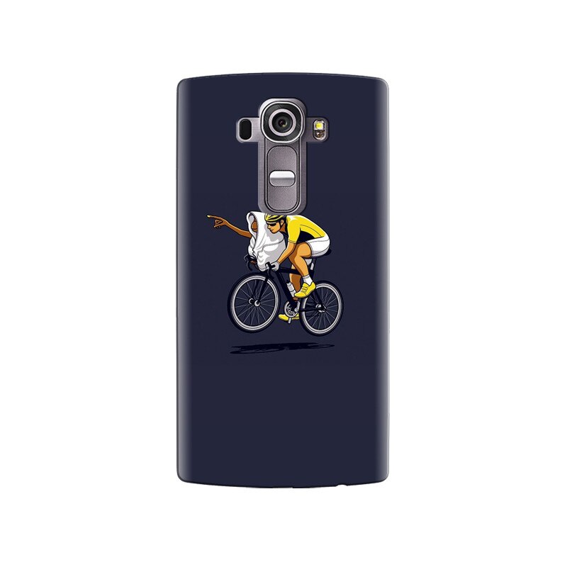 Husa silicon pentru LG G4, ET Riding Bike Funny Illustration