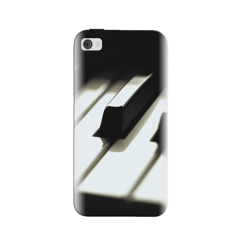 Husa silicon pentru Apple Iphone 4, Piano Key Close Up Macro