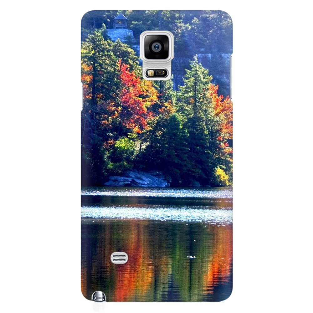 Husa silicon pentru Samsung Galaxy Note 4, Lake Minnewaska Autumn
