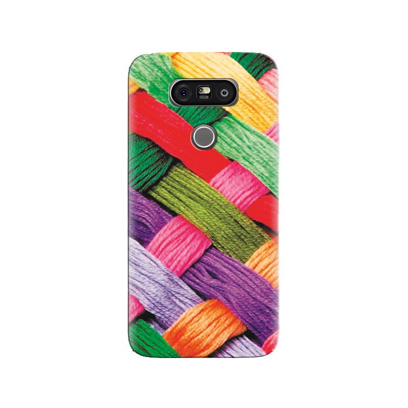 Husa silicon pentru LG G5, Colorful Woolen Art