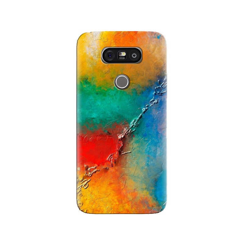 Husa silicon pentru LG G5, Colorful Wall Paint Texture