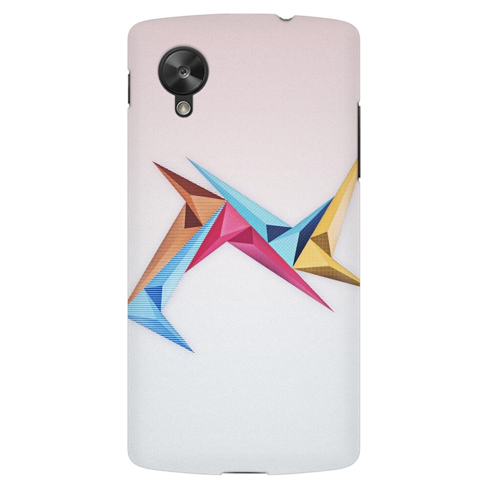 Husa silicon pentru LG Nexus 5, Abstract Minimalistic Colors Triangles