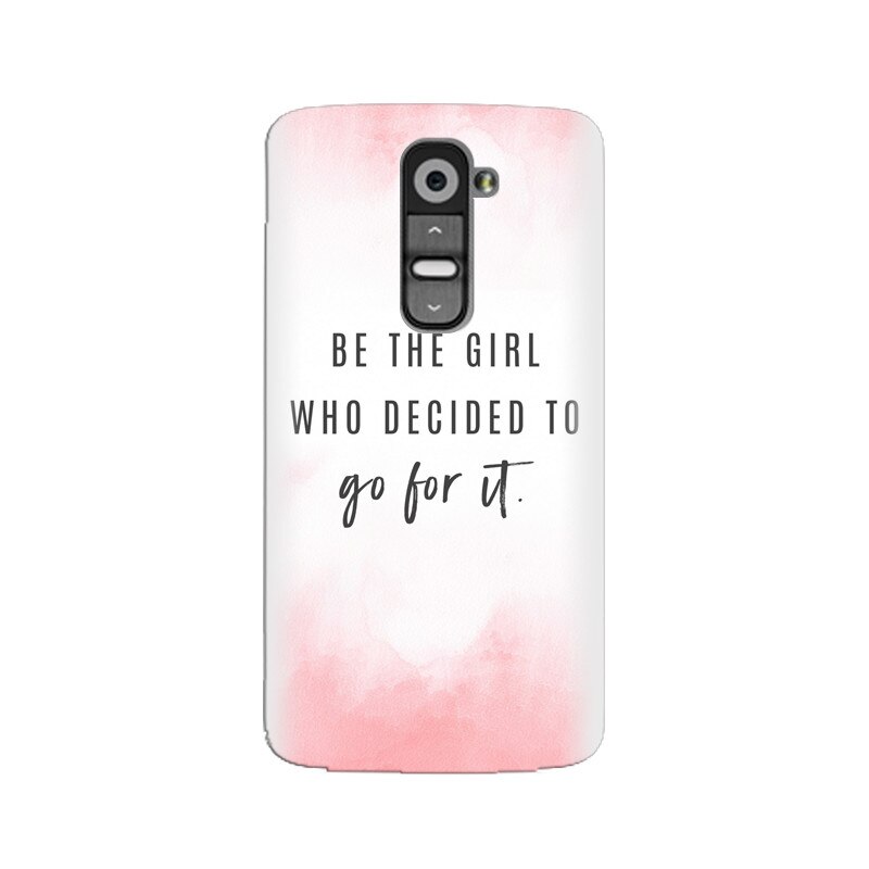 Husa silicon pentru LG G2, Quotes Pink