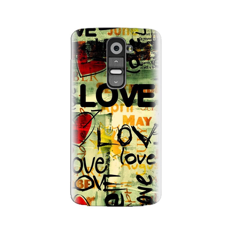 Husa silicon pentru LG G2, Love Artwork
