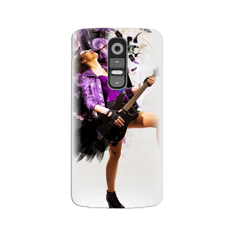 Husa silicon pentru LG G2, Rock Music Girl