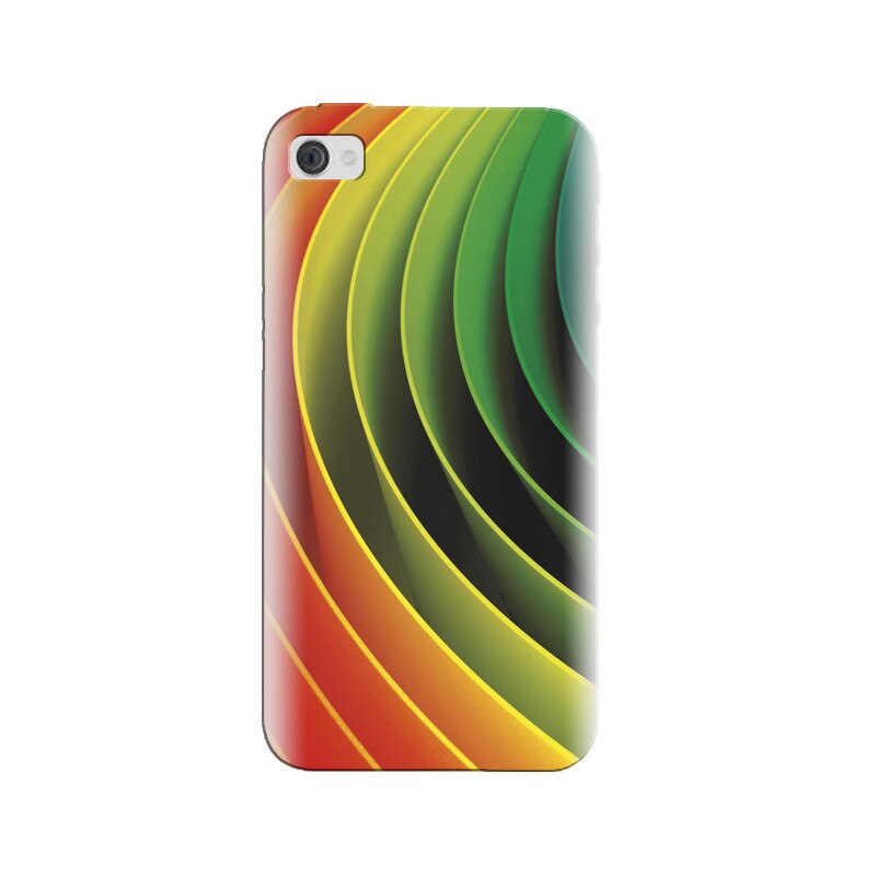 Husa silicon pentru Apple Iphone 4, 3D Multicolor Abstract Lines