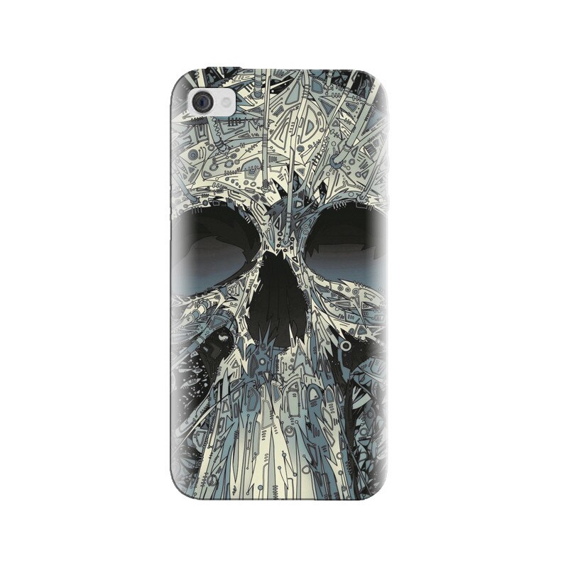 Husa silicon pentru Apple Iphone 4, Abstract Skull Artwork Illustration