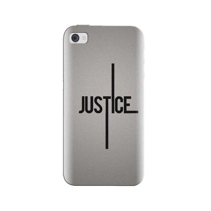 Husa silicon pentru Apple Iphone 4, Amir Justice Minimalistic Nubheebuccus Text
