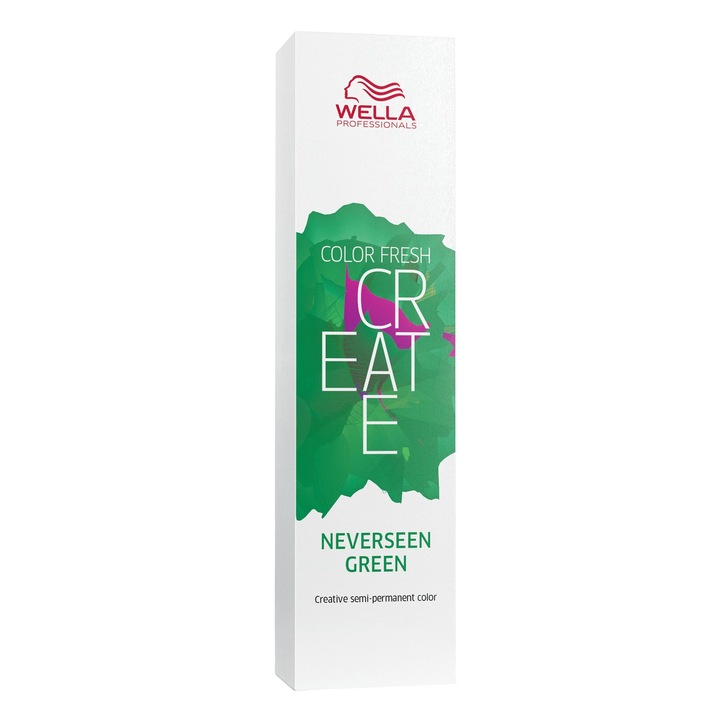 Vopsea de par semi-permanenta Wella Professionals Color Fresh Create Neverseen Green, 60 ml