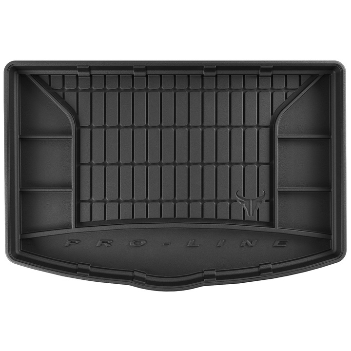 Covoras portbagaj Frogum ProLine din Cauciuc pentru Toyota Yaris III 2011-2020 Hatchback, 5 usi, fara podea a portbagajului reglabila in inaltime Negru