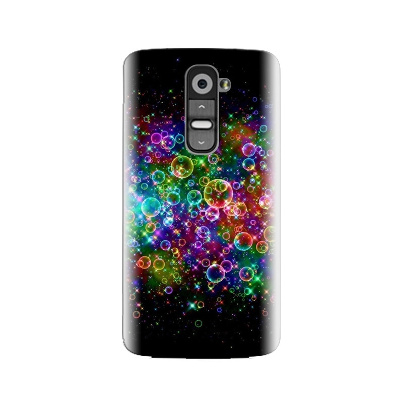 Husa silicon pentru LG G2, Rainbow Colored Soap Bubbles
