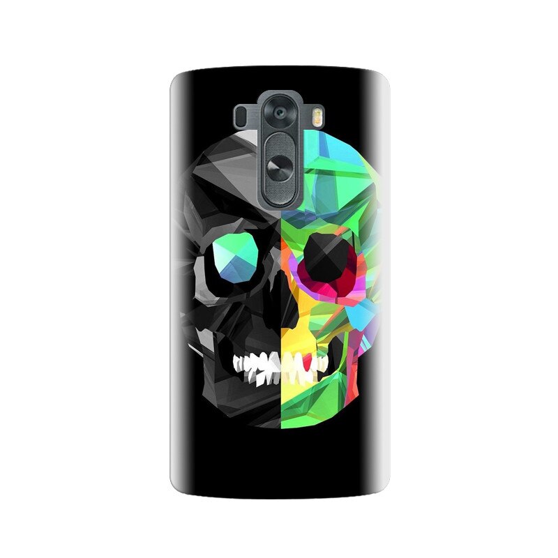 Husa silicon pentru LG G3, Colorful Skull