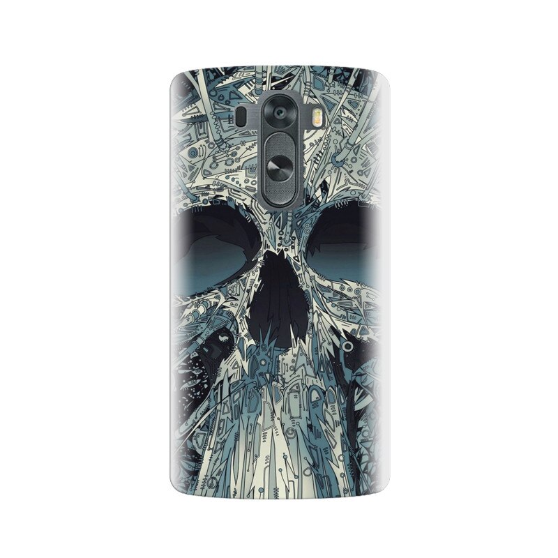 Husa silicon pentru LG G3, Abstract Skull Artwork Illustration