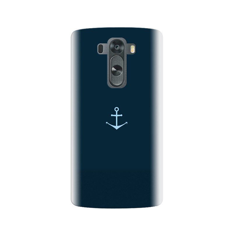Husa silicon pentru LG G3, Blue Navy Anchor Illustration Flat