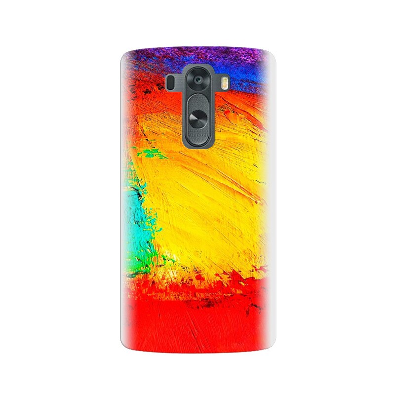 Husa silicon pentru LG G3, Colorful Dry Paint Strokes Texture