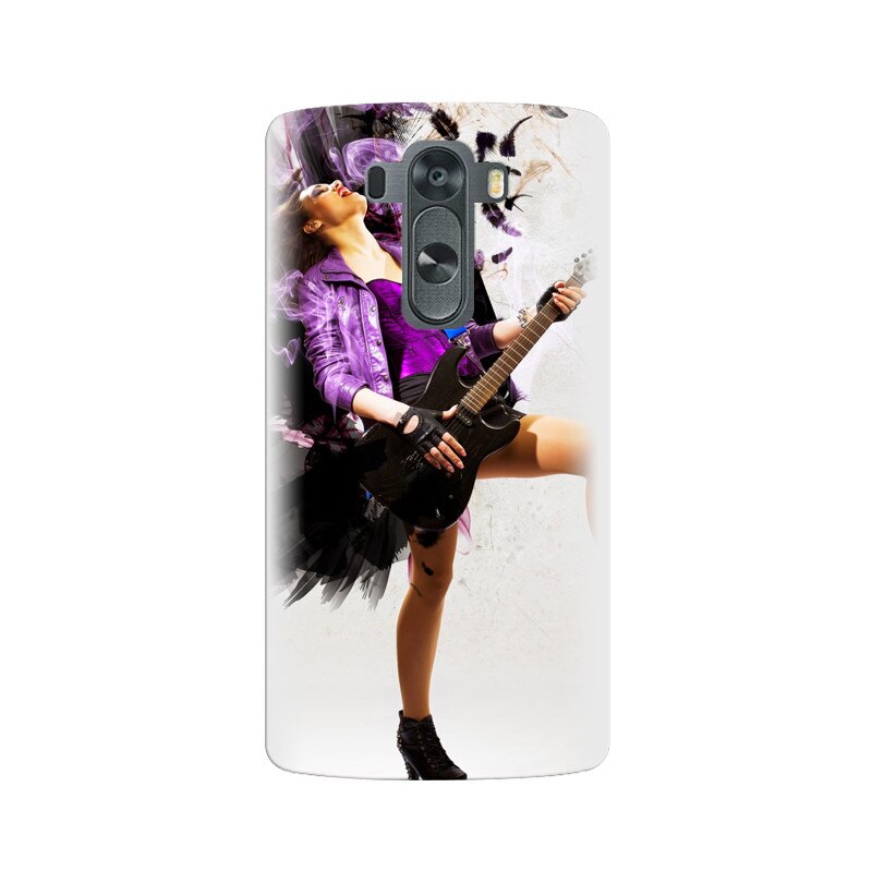 Husa silicon pentru LG G3, Rock Music Girl