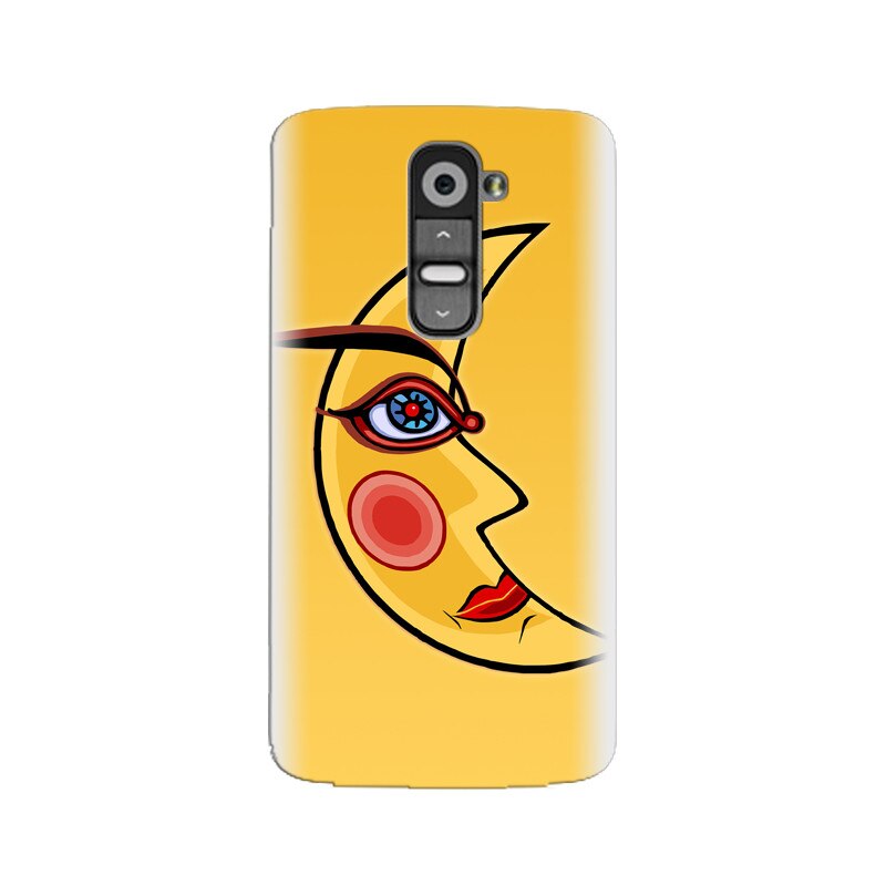 Husa silicon pentru LG G2, Yellow Moon