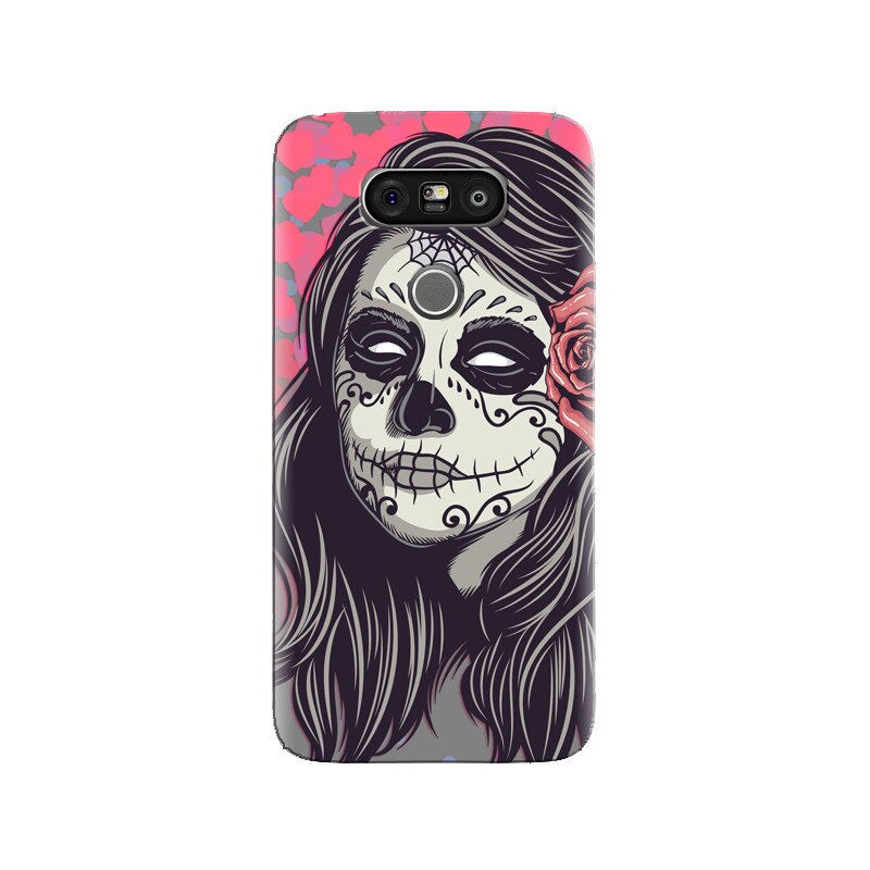 Husa silicon pentru LG G5, Mexican Girl Skull