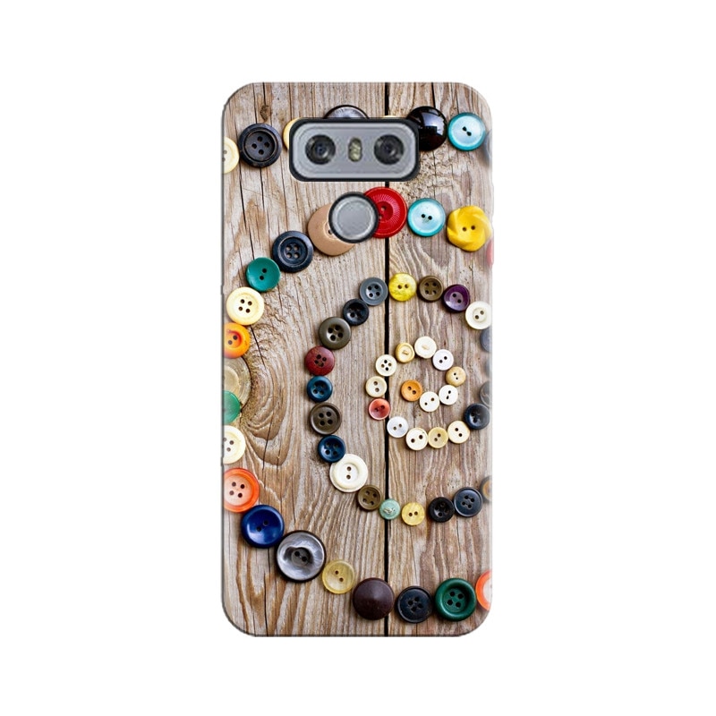 Husa silicon pentru LG G6, Colorful Buttons Spiral Wood Deck