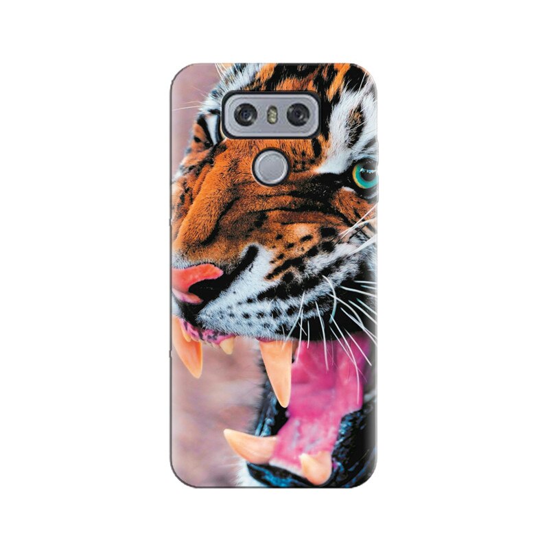 Husa silicon pentru LG G6, Angry Tiger Teeth Fresh