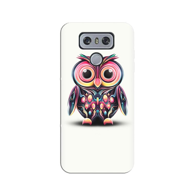 Husa silicon pentru LG G6, Colorful Owl Illustration
