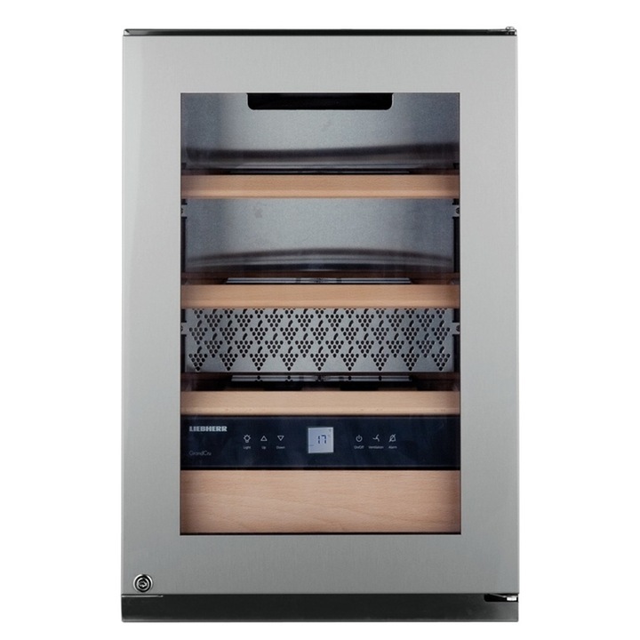 Витрина за вино Liebherr Premium WKes 653, 38 л, 12 бутилки, Клас E, Височина 61.2 см, Inox