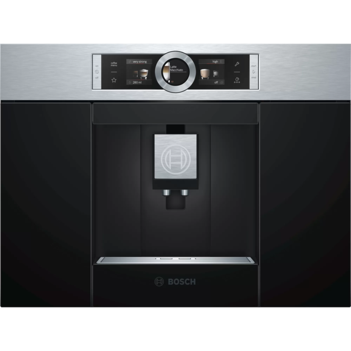 Кафеавтомат за вграждане Bosch CTL636ES1, 1600 W, 2.4 Л, Контейнер 500гр, 19 Бара, Display TFT, Инокс