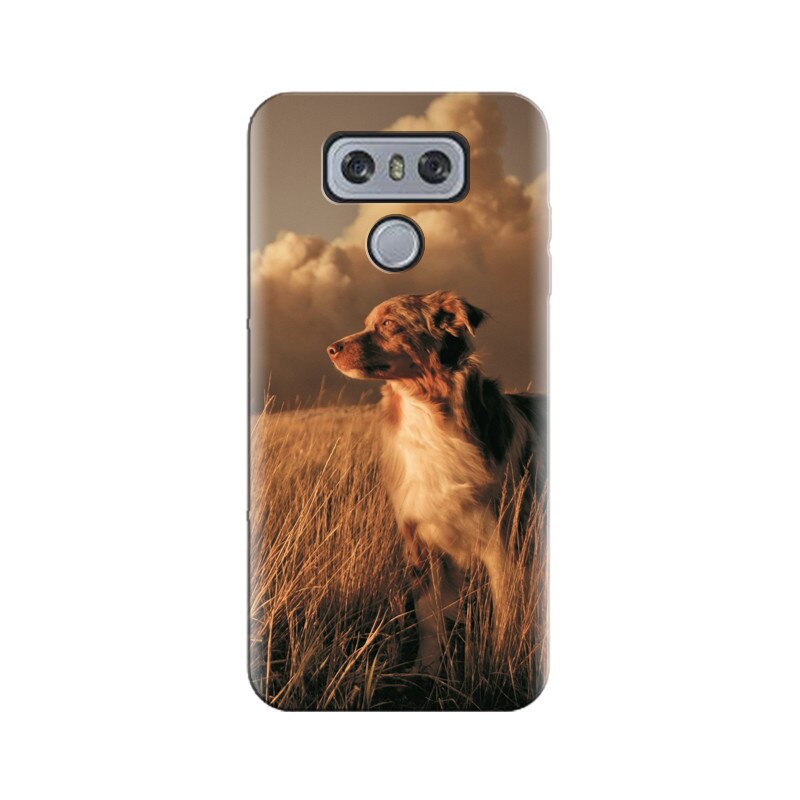 Husa silicon pentru LG G6, Alone Dog Animal In Grass