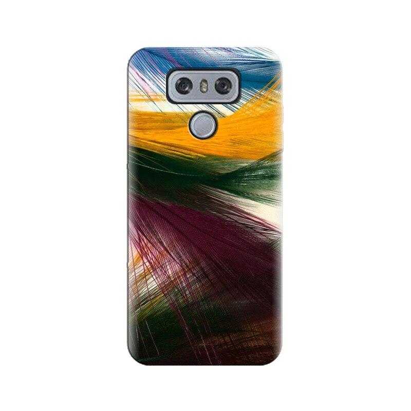 Husa silicon pentru LG G6, Colorful Peacock Feathers