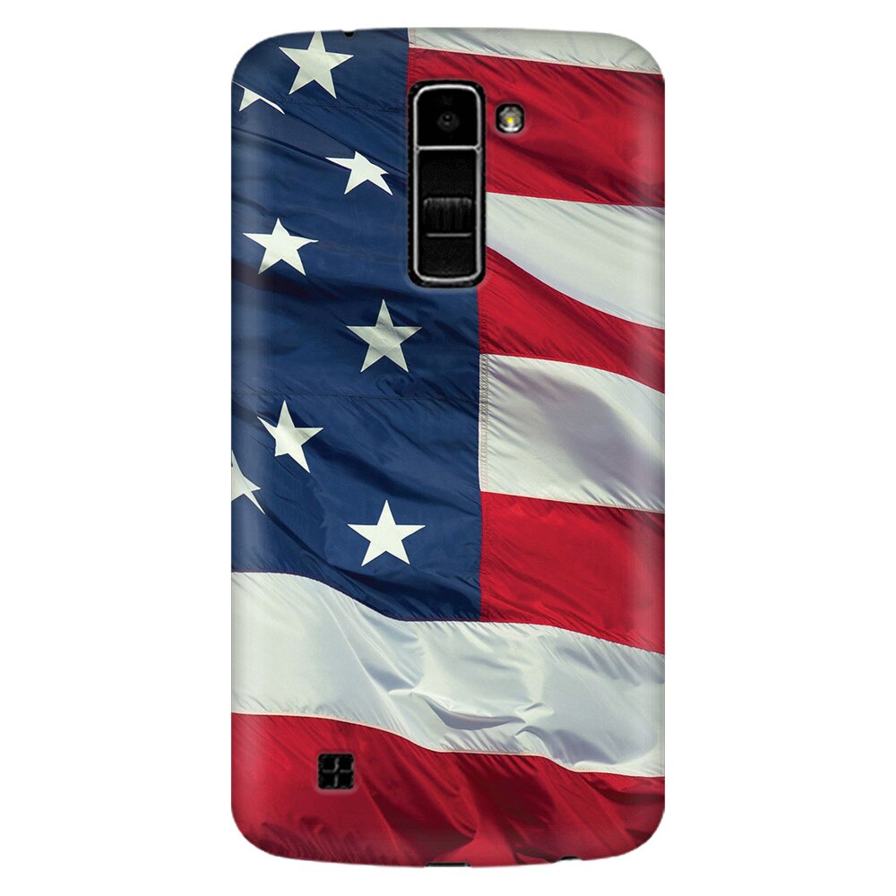 Husa silicon pentru LG K10, American Flag Illustration