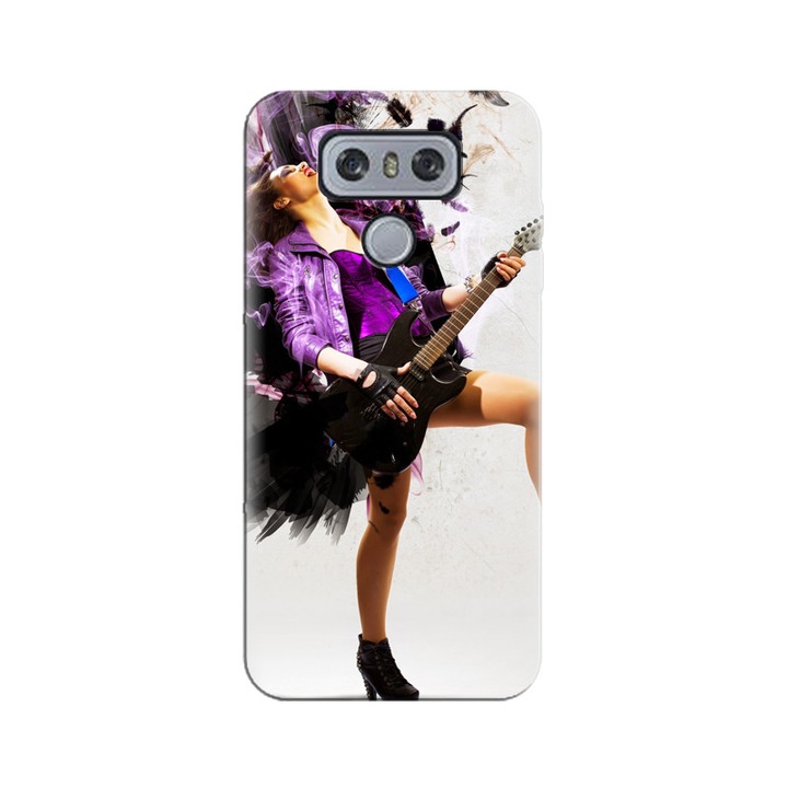 Husa silicon pentru LG G6, Rock Music Girl