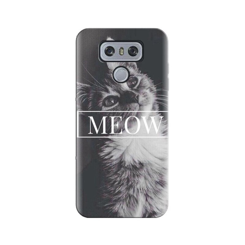 Husa silicon pentru LG G6, Meow Cute Cat