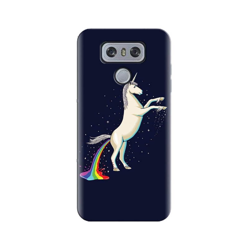 Husa silicon pentru LG G6, Unicorn Shitting Rainbows