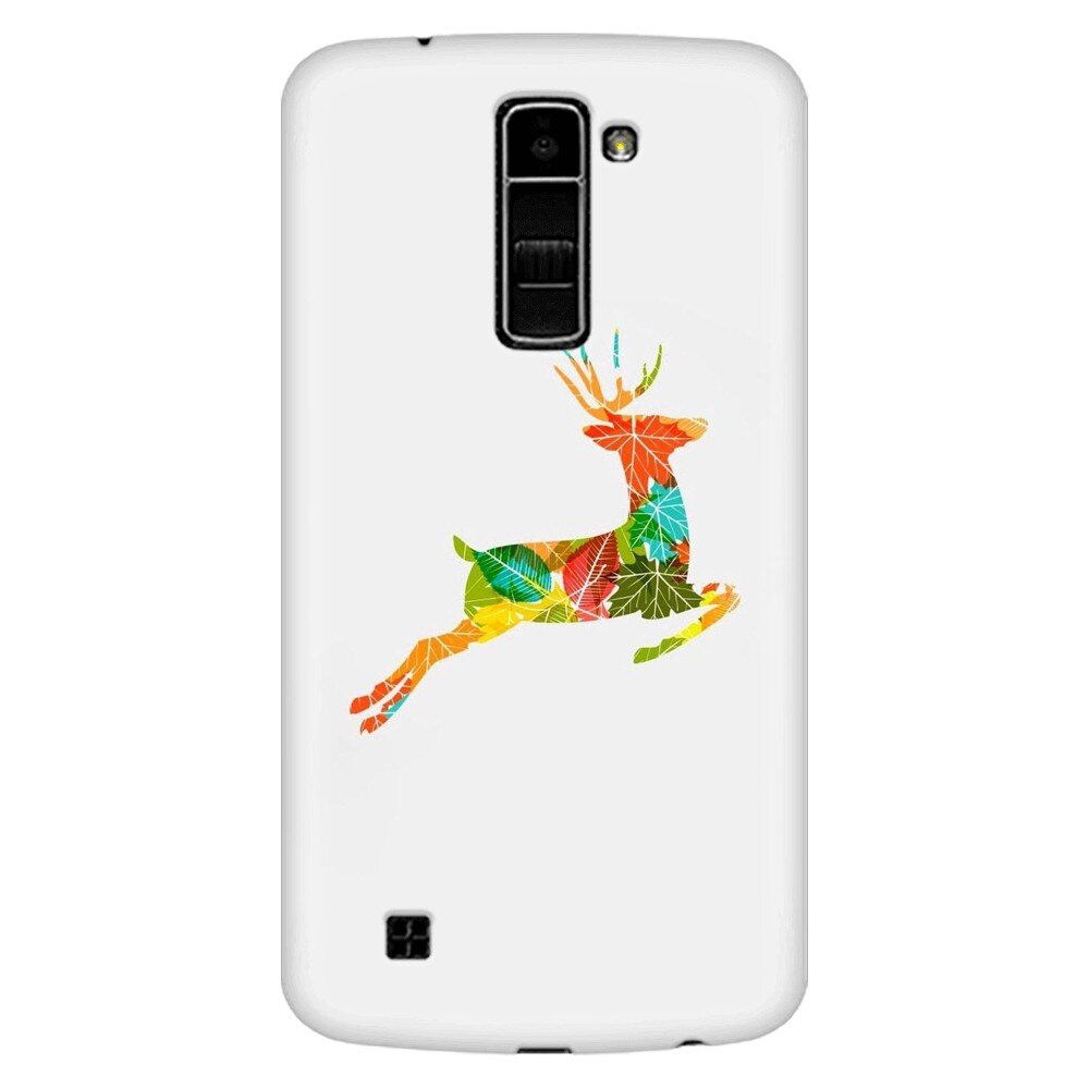 Husa silicon pentru LG K10, Colorful Reindeer Jump Illustration