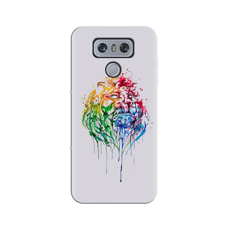 Husa silicon pentru LG G6, Paint Illustration Lion Head