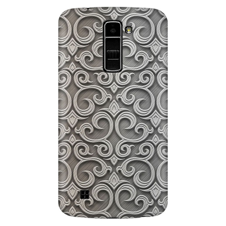 Силиконов калъф за LG K10, Baroque Silver Pattern