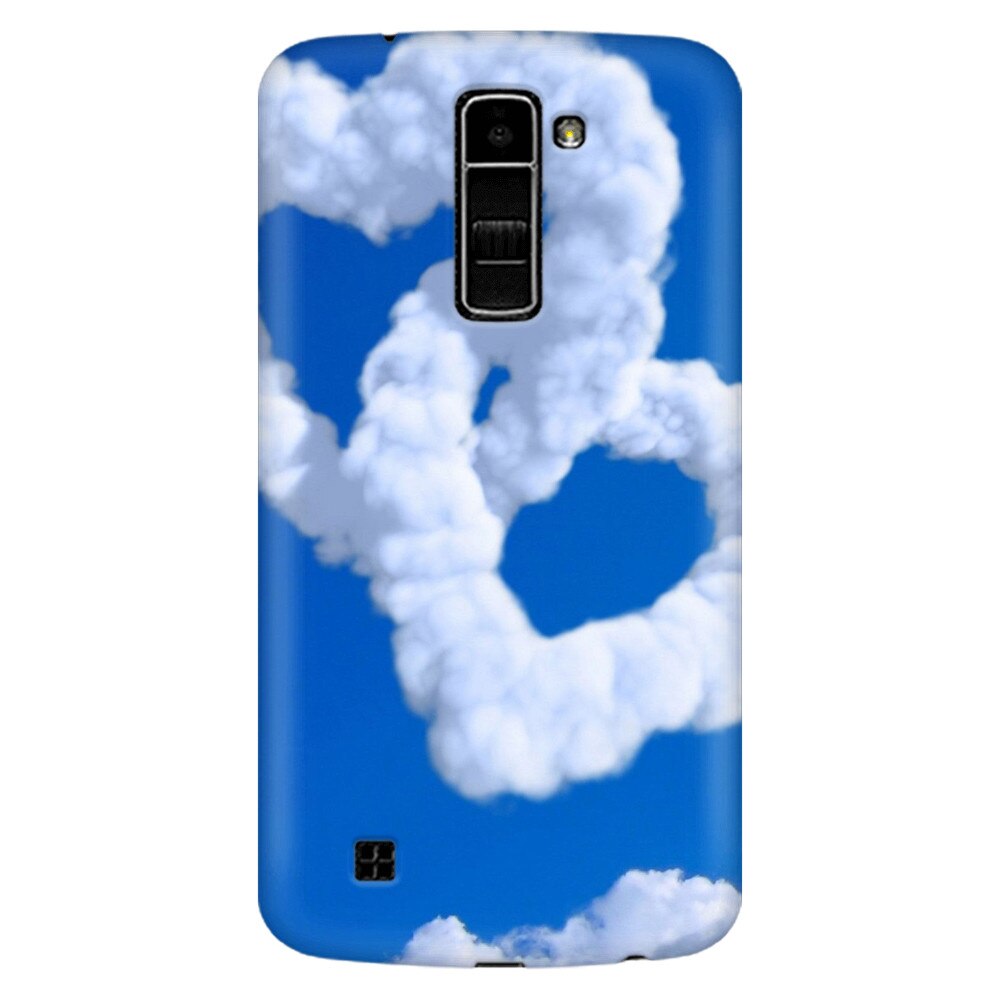 Husa silicon pentru LG K10, Heart Shaped Clouds Blue Sky