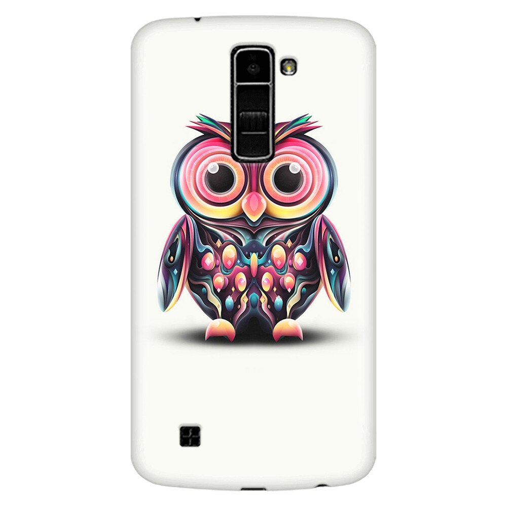 Husa silicon pentru LG K10, Colorful Owl Illustration