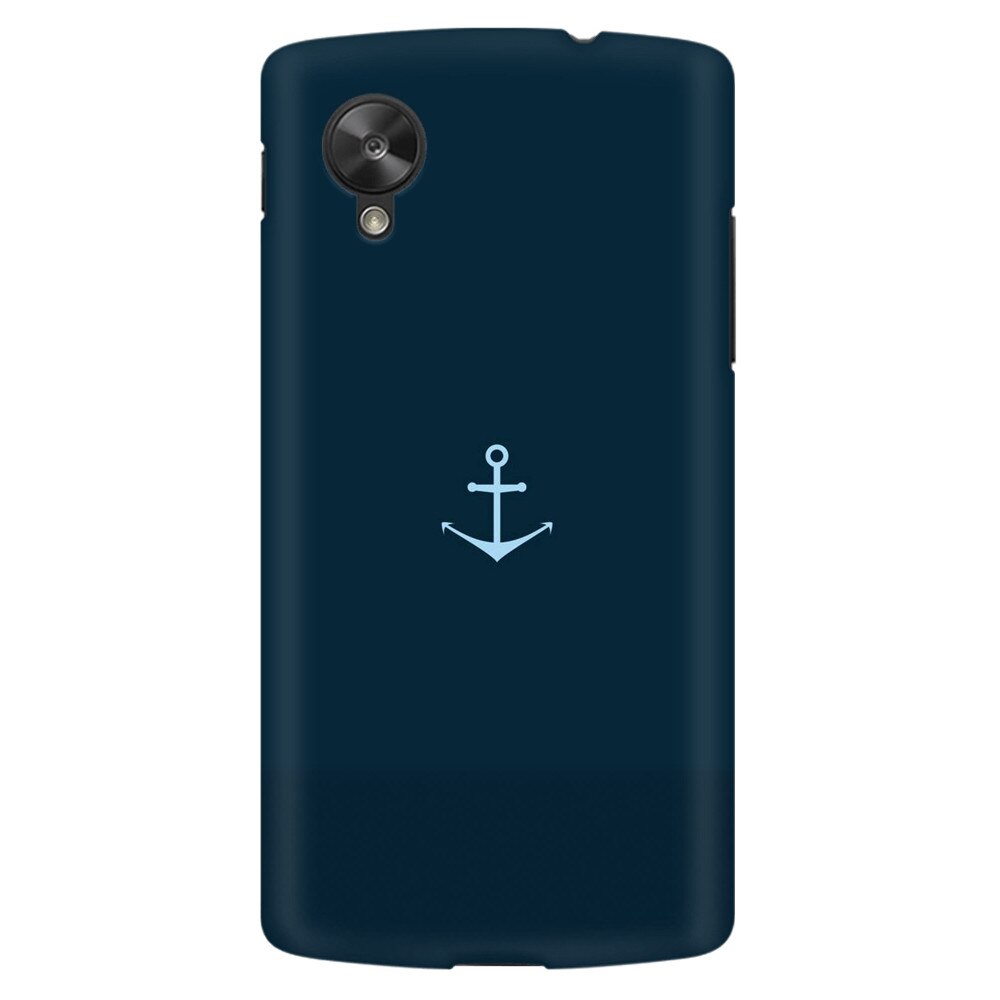 Husa silicon pentru LG Nexus 5, Blue Navy Anchor Illustration Flat