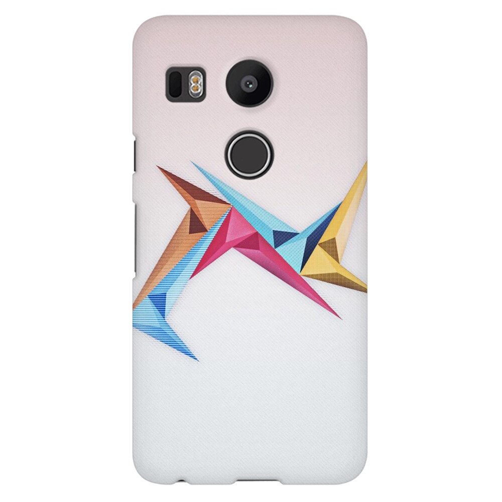 Husa silicon pentru LG Nexus 5x, Abstract Minimalistic Colors Triangles