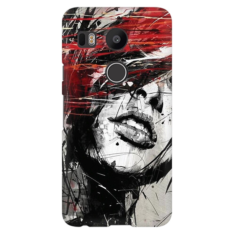 Husa silicon pentru LG Nexus 5x, Byroglyphics Woman Drawing