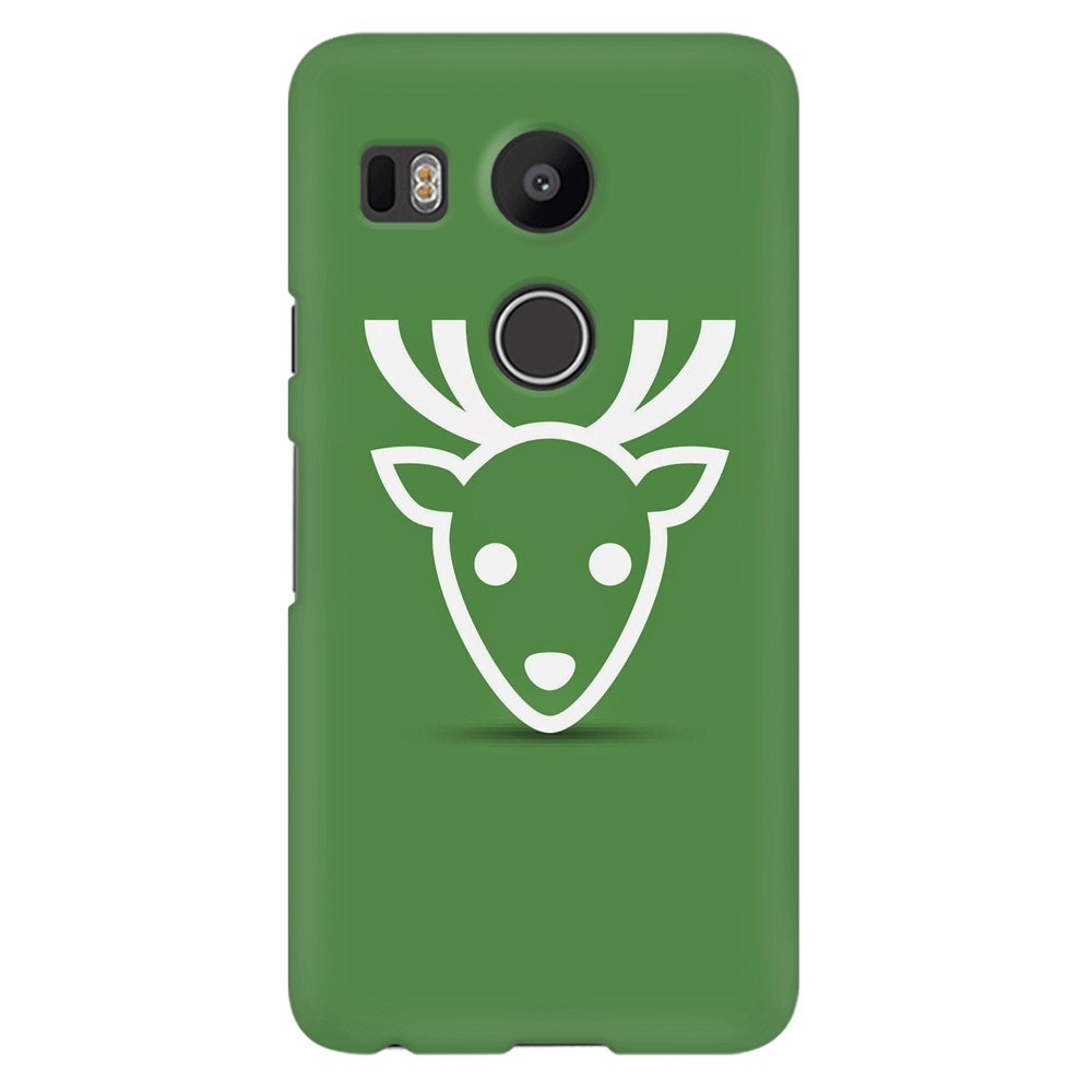 Husa silicon pentru LG Nexus 5x, Minimal Reindeer Illustration Green