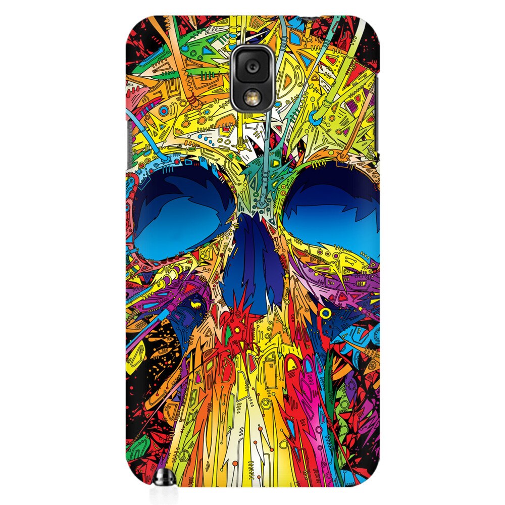 Husa silicon pentru Samsung Galaxy Note 3, Abstract Multicolored Skull