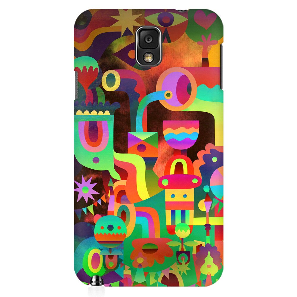 Husa silicon pentru Samsung Galaxy Note 3, Abstract Colorful Shapes