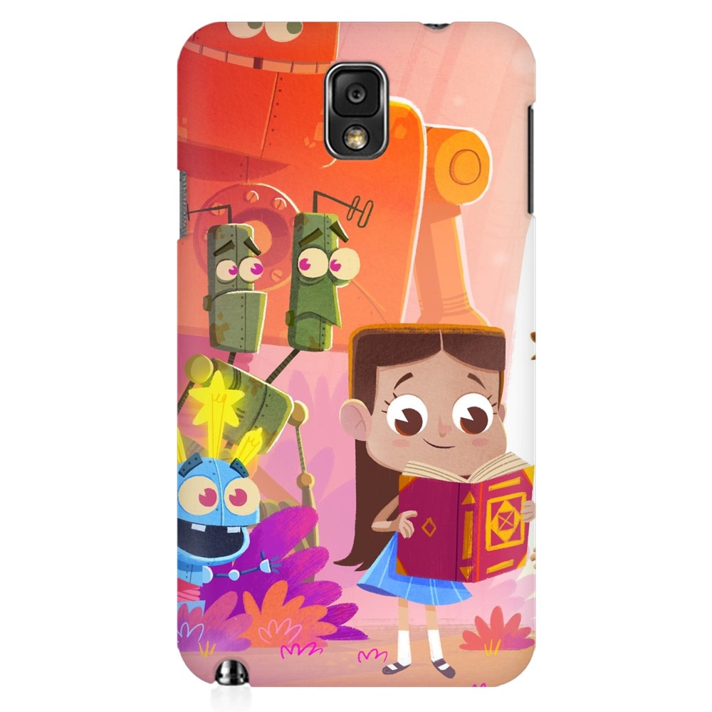 Husa silicon pentru Samsung Galaxy Note 3, Children Kids Robots Illustration Colorful K
