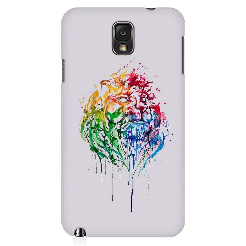 Husa silicon pentru Samsung Galaxy Note 3, Paint Illustration Lion Head